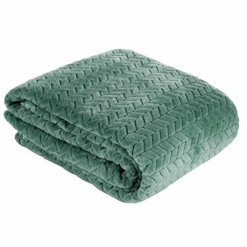 Jednofarebná deka - Cindy zelená metová